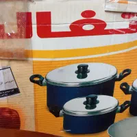 ۲ عدد سرویس تفال فرانسه و ایتالیایی تفلون نو کارتن