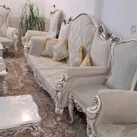 مبلمان کلاسیک ۹نفره بهمراه میز و عسلی چوبی