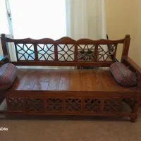 تخت سنتی ۳نفره نو.جنس چوب
