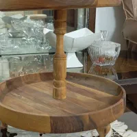 میوه و شیرینی خوری چوب دو طبقه