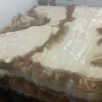 رو تختی نو با دو بالشت و دو تا کوسن