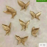 ۷ عدد پروانه دیوار کوب طلایی نو