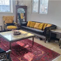 مبل و نهار خوری استیل ۸ نفره