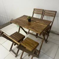 میز صندلی چوبی