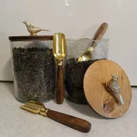 قاشق ادویه دسته چوب عمده