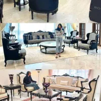 مبل سیلواناخرچنگی مشکی سلطنتی جدید ۱۴۰۴|مبلمان خانگی و میز عسلی|تهران, یافت‌آباد|دیوار