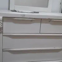 فروش تخت دونفره + تشک خوشخواب طبی فنری+ کمد دراور|تخت و سرویس خواب|رشت, یخسازی|دیوار