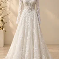 لباس عروس شیک و چشم‌نواز و ژپون ۴ فنره