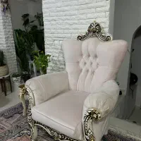 مبل سلطنتی ۸نفره همراه میز عسلی و میز وسط|مبلمان خانگی و میز عسلی|گرگان, |دیوار