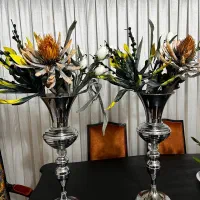 گل و گلدان استیل ابکاری