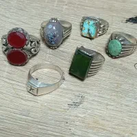 درود بر شما تعدادی انگشتر نقره و سنگهای معدن|جواهرات|شیراز, گود خزینه|دیوار