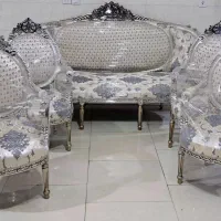 تاج کوتاه سلطنتی مبلمان 9 نفره مبل سیلور کادو