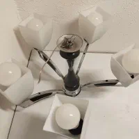 لوستر زیبا با ترکیب استیل و دیوار کوب