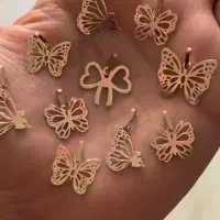 پلاک پروانه طلا خوشگل از نیم گرم