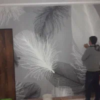 نصاب .کاغذ دیواری .سقف کاذب وپارکت وقرنیز .