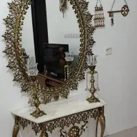 آینه و  شمعدان برنز