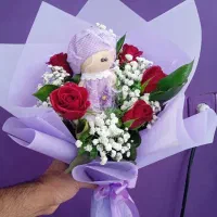 گل روبانی دست ساز باکس کادو|گل مصنوعی|ماکو, |دیوار