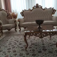 فروش مبلمان 9نفره استیل کاملاً سالم و تمیز|مبلمان خانگی و میز عسلی|خمین, |دیوار