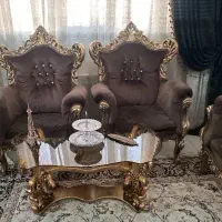 مبل استیل+جلو مبلی+۲عسلی باچوب وپایه های بسیارمحکم|مبلمان خانگی و میز عسلی|تهران, خزانه|دیوار