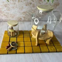 قوری پیرکس درب بامبو