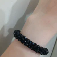 دستبند زنانه مجلسی مرواریدی مشکی