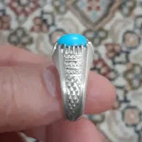 انگشتر کهنه فیروزه عجمی نیشابور کلکسیونی رکاب نقره|بدلیجات|مشهد, هدایت|دیوار