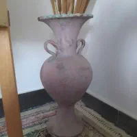 گلدان سفالی پتینه بزرگ دو عدد