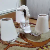 لوستر سه شاخه سفید در حد