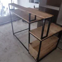 میز مدرن پایه فلزی صفحه چوبی|میز تحریر و کامپیوتر|اردکان, |دیوار