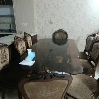 مبل کلاسیک ۹نفره طرح فرانسه همراه میز ناهارخوری|مبلمان خانگی و میز عسلی|تهران, شهرک آتی شهر|دیوار