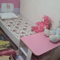 تختخواب کودک به همراه دراور ودکور|تخت و سرویس خواب|شیراز, شهرک والفجر|دیوار
