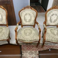مبل استیل آلمانی ۹ نفره دو میز عسلی و یک جلو مبلی|مبلمان خانگی و میز عسلی|تهران, تهران‌ویلا|دیوار