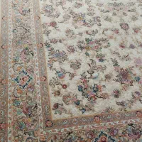 دوعدد فرش ۹ متری طرح برجسته کرم