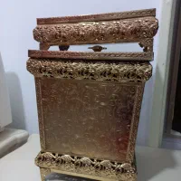 جا دستمال کاغذی و سطل طلایی سالم قیمت 420هزار|صنایع دستی و سایر لوازم تزئینی|بهارستان, |دیوار