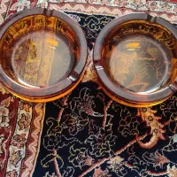 یک جفت زیر سیگاری کریستال قدیمی ایتالیایی
