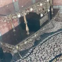 بوفه میز تلوزیون ساعت برنزی سنگین خوشگل