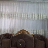 پرده تور حاشیه دار