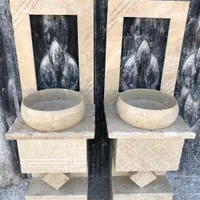 روشویی سنگی باقاب آینه