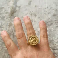 انگشتر مردانه/ طلا / بنز / لوکس