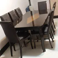 میز و صندلی غذا خوری هشت نفره با چوب راش