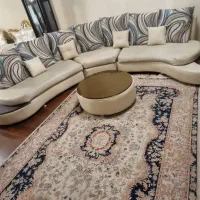 مبل راحتی چرم سفید/۷نفره/نیم دایره پازلی|مبلمان خانگی و میز عسلی|مشهد, هفت تیر (حافظ)|دیوار