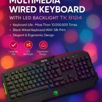کیبورد گیمینگ تسکو TK 8124 با RGB و گارانتی