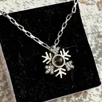 گردنبند برف نقره با سنگ خاص|بدلیجات|مشهد, سرافرازان|دیوار