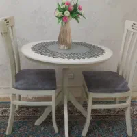 میز دونفره تمام چوب