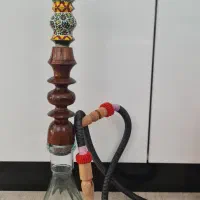 قلیان چوبی اصل، دسته چوبی شلنگ چرم