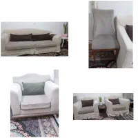 سرویس مبلمان (نیم‌ست) ۷ نفره + میز ناهارخوری ست