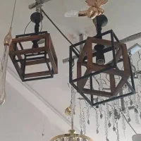 حراج لوستر چوبی فلزی