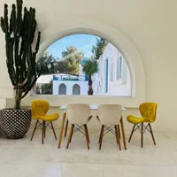 میزگردومربع پایه ایفلی//باصندلیهای متنوع کدF2|میز و صندلی غذاخوری|گرگان, |دیوار