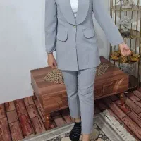 کت وشلوار طوسی سالم