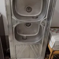 سینک دو لگنه استیل در حد